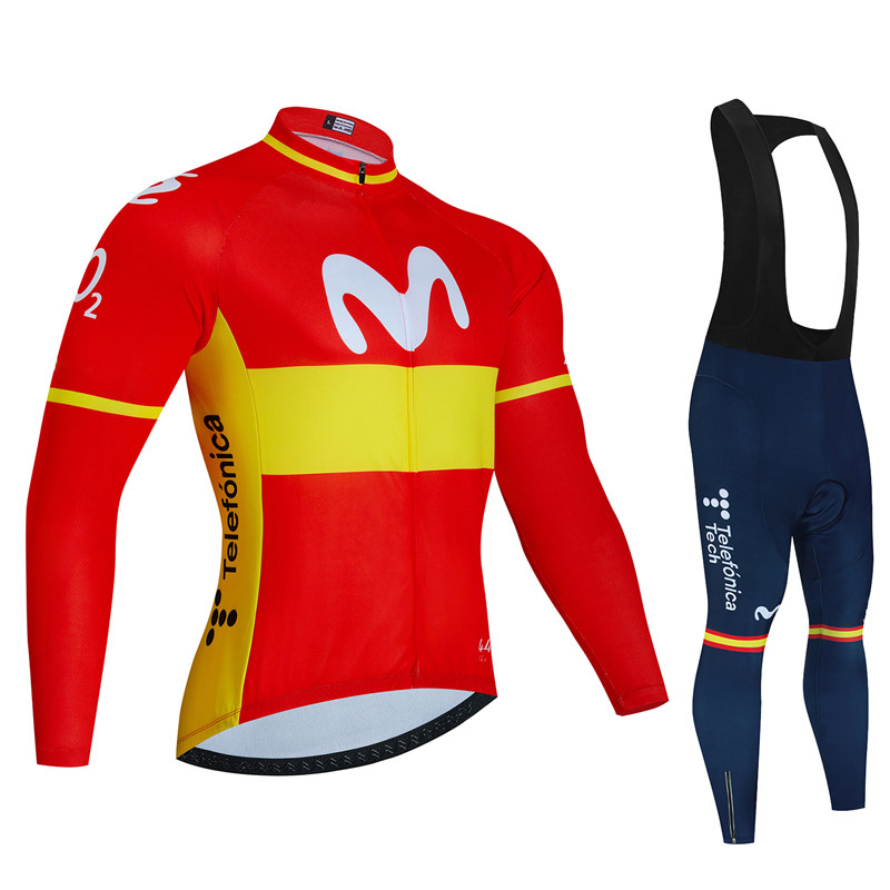 Espanha movistar outono manga  - Cycling Gear Brands avaliação e preço