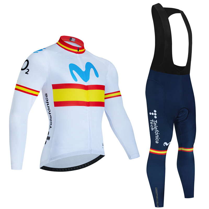 Espanha movistar outono manga  - Cycling Gear Brands avaliação e preço