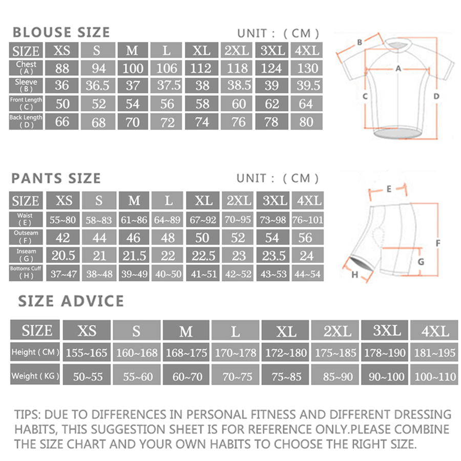 Conjunto de roupas de ciclismo - Cycling Gear Brands avaliação e preço