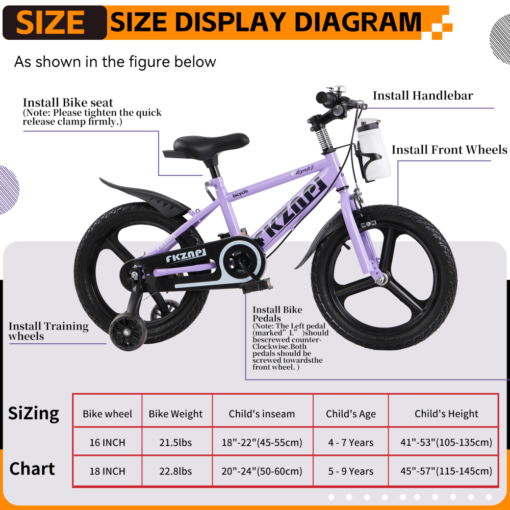 Bicicleta infantil de 18 poleg - Carbon Bike Frame avaliação e preço